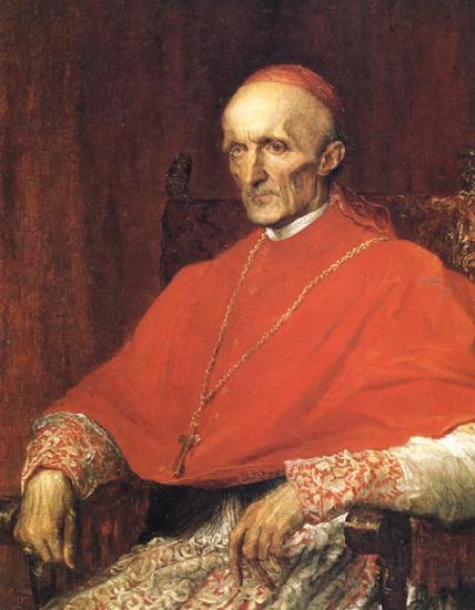 Georeg frederic watts,O.M.S,R.A. Cardinal Manning Norge oil painting art